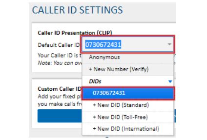 ntivb caller id number|Changing the Outbound Caller ID .